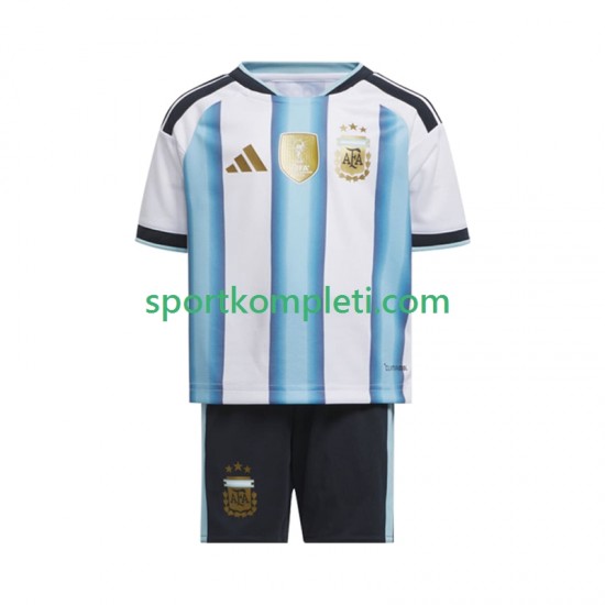Argentina Djeca Domaći Nogometni Dres World Cup 2026 Kratki Rukavi