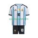 Argentina Djeca Domaći Nogometni Dres Lionel Messi 10 World Cup 2026 Kratki Rukavi