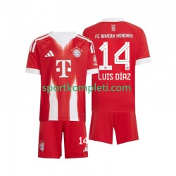 FC Bayern München Djeca Domaći Nogometni Dres Luis Diaz 14 2025-2026 Kratki Rukavi