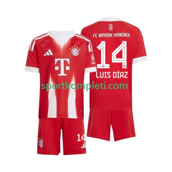 FC Bayern München Djeca Domaći Nogometni Dres Luis Diaz 14 2025-2026 Kratki Rukavi