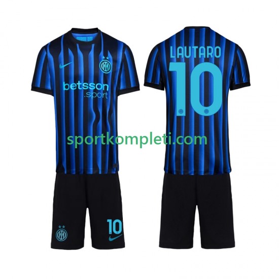 Inter Milan Djeca Domaći Nogometni Dres Lautaro Martinez 10 2025-2026 Kratki Rukavi