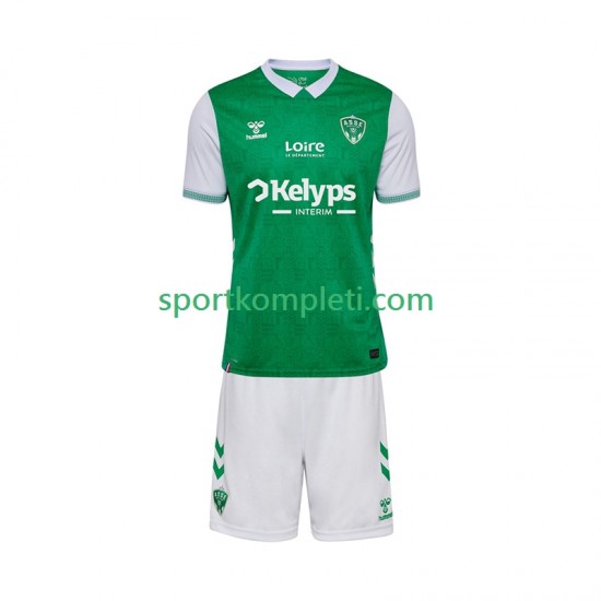 Djeca Domaći Nogometni Dres AS Saint-Etienne 2025-2026 Kratki Rukavi
