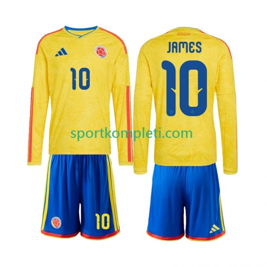 Kolumbija Djeca Domaći Nogometni Dres James Rodriguez 10 World Cup 2026 Dugi Rukavi