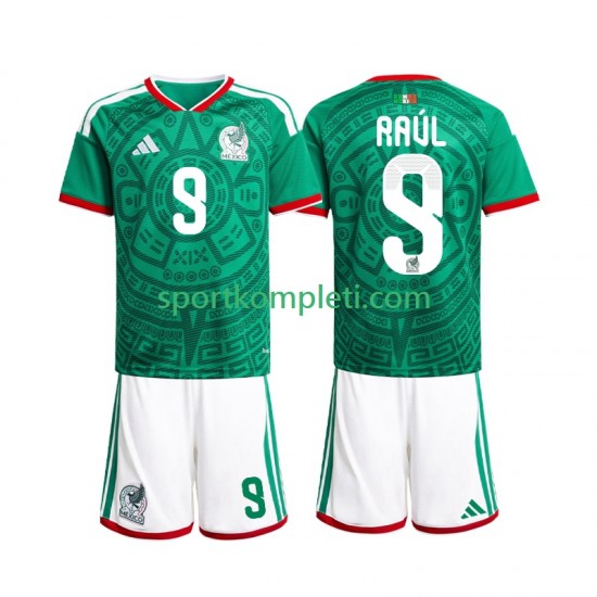 Meksiko Djeca Domaći Nogometni Dres Raul Jimenez 9 World Cup 2026 Kratki Rukavi