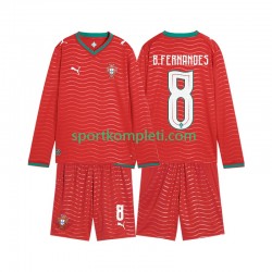 Portugal Djeca Domaći Nogometni Dres Bruno Fernandes 8 World Cup 2026 Dugi Rukavi