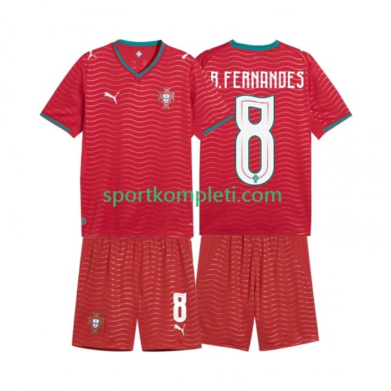 Portugal Djeca Domaći Nogometni Dres Bruno Fernandes 8 World Cup 2026 Kratki Rukavi