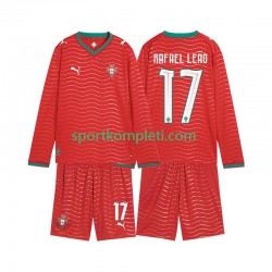 Portugal Djeca Domaći Nogometni Dres Rafael Leao 17 World Cup 2026 Dugi Rukavi