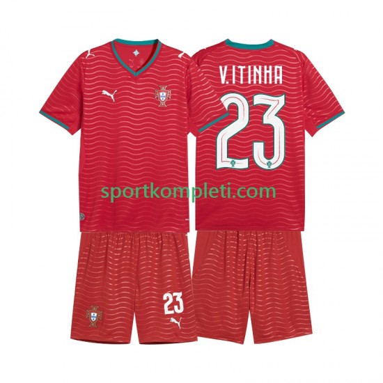 Portugal Djeca Domaći Nogometni Dres Vitinha 23 World Cup 2026 Kratki Rukavi