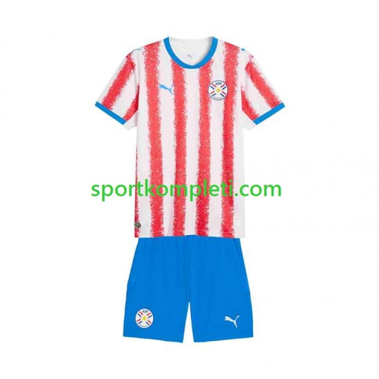 Djeca Domaći Nogometni Dres Paraguay 2026 Kratki Rukavi