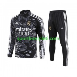 Real Madrid Crno Komplet Sweatshirts 2023-2024 Dragon