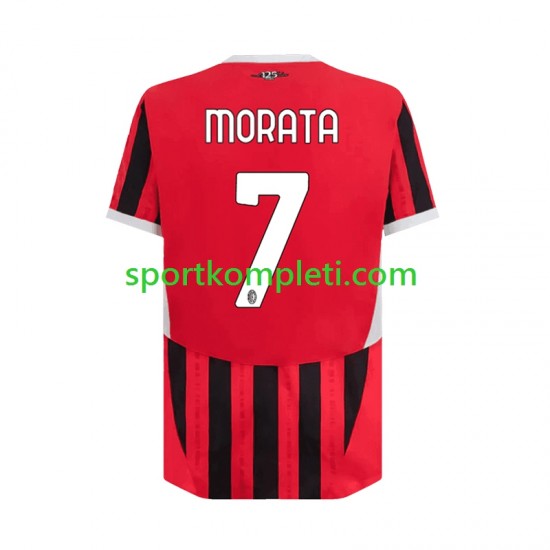 AC Milan Muškarci Domaći Nogometni Dres Alvaro Morata 7 2024-2025 Kratki Rukavi