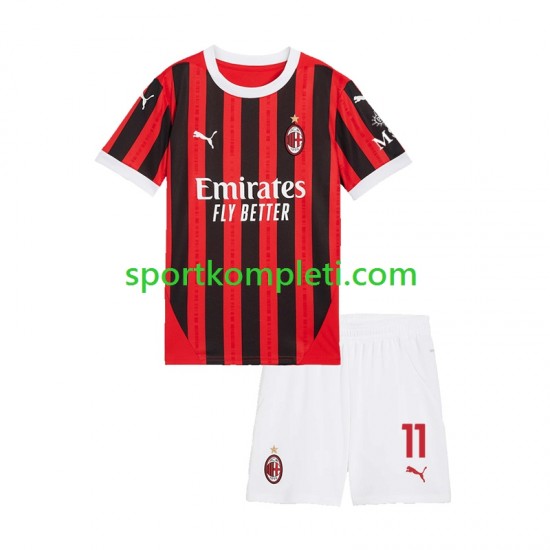 AC Milan Djeca Domaći Nogometni Dres Christian Pulisic 11 2024-2025 Kratki Rukavi