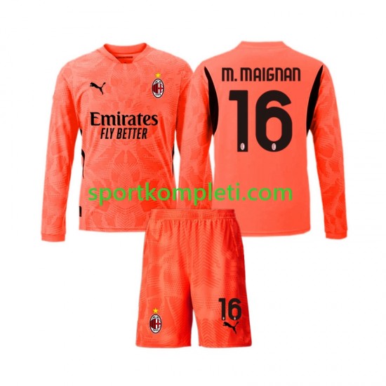 AC Milan Vratar Djeca Četvrti Nogometni Dres Mike Maignan 16 2024-2025 Dugi Rukavi