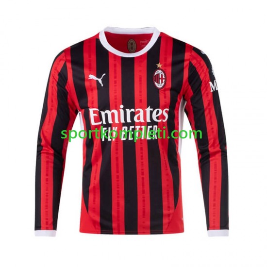 AC Milan Muškarci Domaći Nogometni Dres 2024-2025 Dugi Rukavi