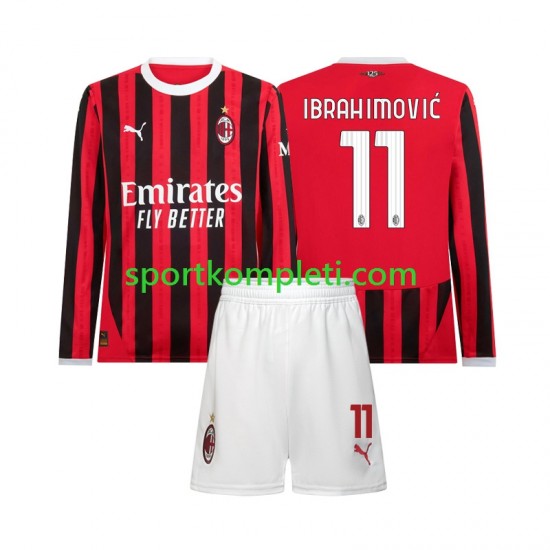 AC Milan Djeca Domaći Nogometni Dres Ibrahimovic 11 2024-2025 Dugi Rukavi