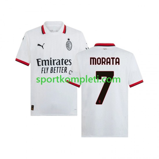 AC Milan Muškarci Gostujući Nogometni Dres Morata 7 2024-2025 Kratki Rukavi