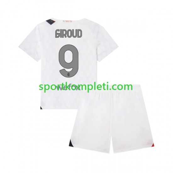 AC Milan Djeca Gostujući Nogometni Dres Olivier Giroud 9 2023-2024 Kratki Rukavi
