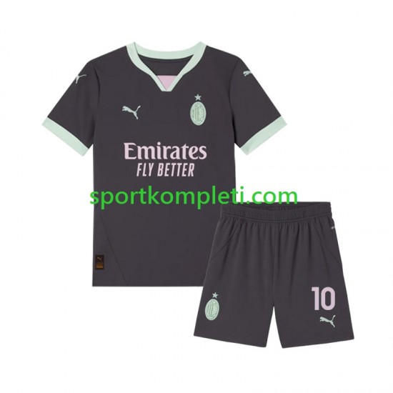 AC Milan Djeca Treći Nogometni Dres Rafael Leao 10 2024-2025 Kratki Rukavi