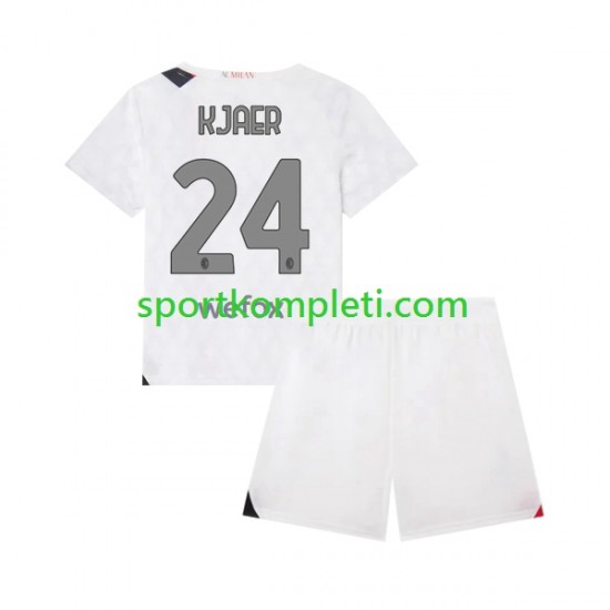 AC Milan Djeca Gostujući Nogometni Dres Simon Kjaer 24 2023-2024 Kratki Rukavi