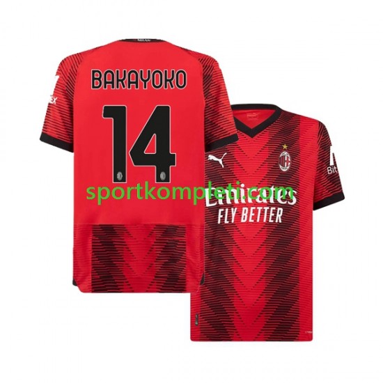AC Milan Muškarci Domaći Nogometni Dres Tiemoue Bakayoko 14 2023-2024 Kratki Rukavi AC Milan Muškarci Domaći Nogometni Dres Tiemoue Bakayoko 14 2023-2024 Kratki Rukavi