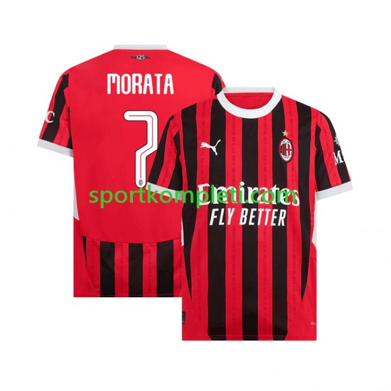 AC Milan Muškarci Domaći Nogometni Dres UCL Font MORATA 7 2024-2025 Kratki Rukavi