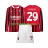 AC Milan Djeca Domaći Nogometni Dres Youssouf Fofana 29 2024-2025 Dugi Rukavi
