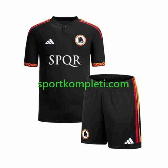Roma Djeca Treći Nogometni Dres 2023-2024 Kratki Rukavi