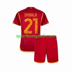 Roma Djeca Domaći Nogometni Dres Paulo Dybala 21 2023-2024 Kratki Rukavi