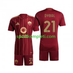 Roma Djeca Domaći Nogometni Dres Paulo Dybala 21 2024-2025 Kratki Rukavi