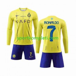 Al-Nassr Djeca Domaći Nogometni Dres Cristiano Ronaldo 7 2023-2024 Dugi Rukavi