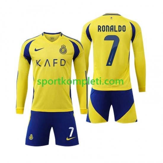 Al-Nassr Djeca Domaći Nogometni Dres Cristiano Ronaldo 7 2024-2025 Dugi Rukavi