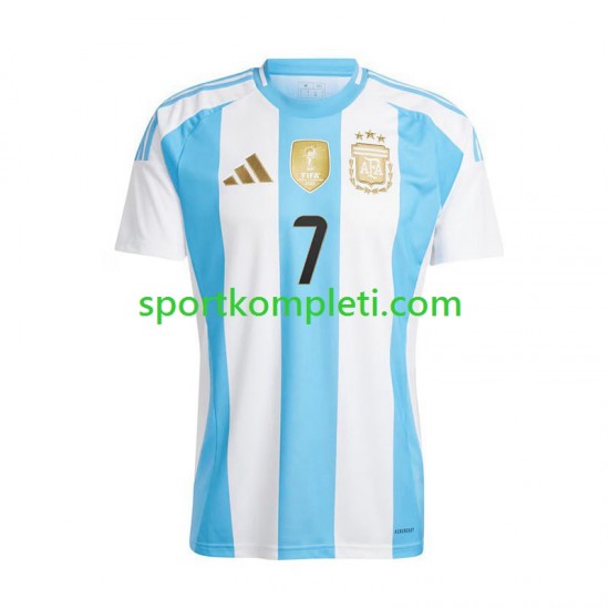 Argentina Muškarci Domaći Nogometni Dres De Paul 7 Copa America 2024 Kratki Rukavi