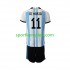 Argentina Djeca Domaći Nogometni Dres Di Maria 11 World Cup 2022 Kratki Rukavi