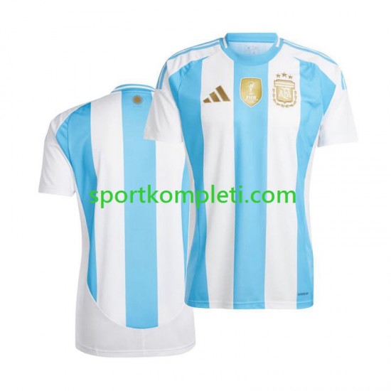 Argentina Muškarci Domaći Nogometni Dres Copa America 2024 Kratki Rukavi