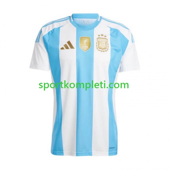 Argentina Muškarci Domaći Nogometni Dres Copa America 2024 Kratki Rukavi