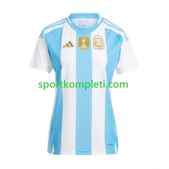 Argentina Žene Domaći Nogometni Dres Copa America 2024 Kratki Rukavi