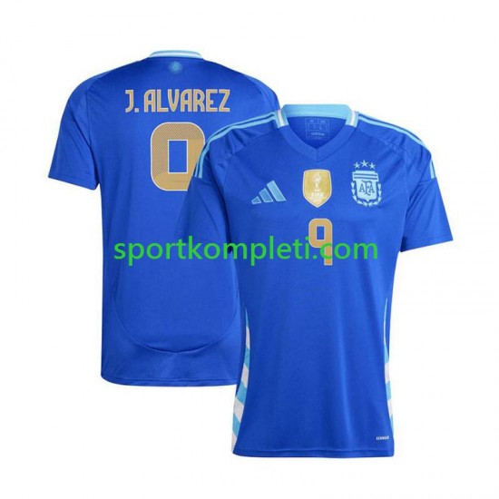 Argentina Muškarci Gostujući Nogometni Dres Julian Alvarez 9 Copa America 2024 Kratki Rukavi