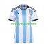 Argentina Žene Domaći Nogometni Dres World Cup 2022 Kratki Rukavi