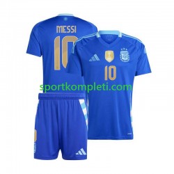 Argentina Djeca Gostujući Nogometni Dres Lionel Messi 10 Copa America 2024 Kratki Rukavi