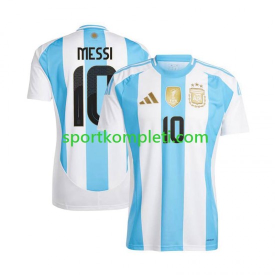 Argentina Muškarci Domaći Nogometni Dres Lionel Messi 10 Copa America 2024 Kratki Rukavi