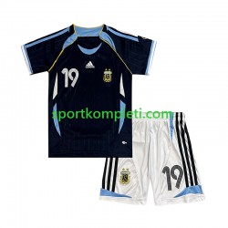 Argentina Retro Djeca Gostujući Nogometni Dres Lionel Messi 19 2006 Kratki Rukavi