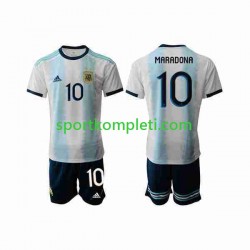 Argentina Djeca Domaći Nogometni Dres Maradona 10 2019-2020 Kratki Rukavi