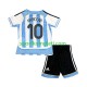 Argentina Retro Djeca Domaći Nogometni Dres Maradona 10 2006 Kratki Rukavi