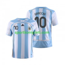 Argentina Retro Muškarci Domaći Nogometni Dres Maradona 10 2006 Kratki Rukavi