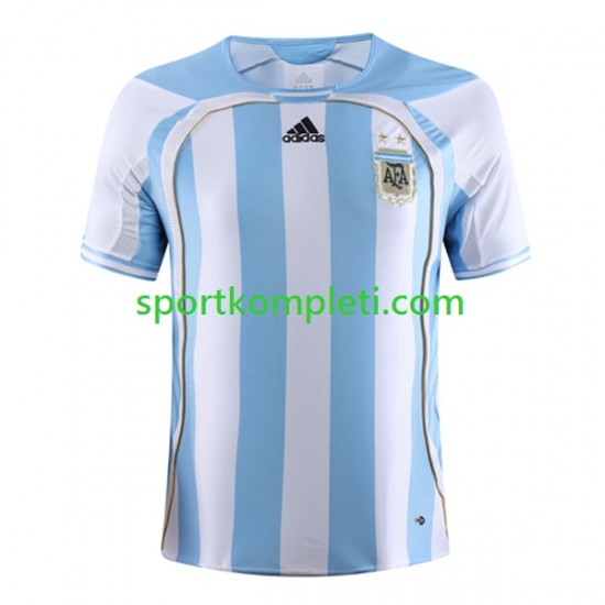 Argentina Retro Muškarci Domaći Nogometni Dres 2006 Kratki Rukavi