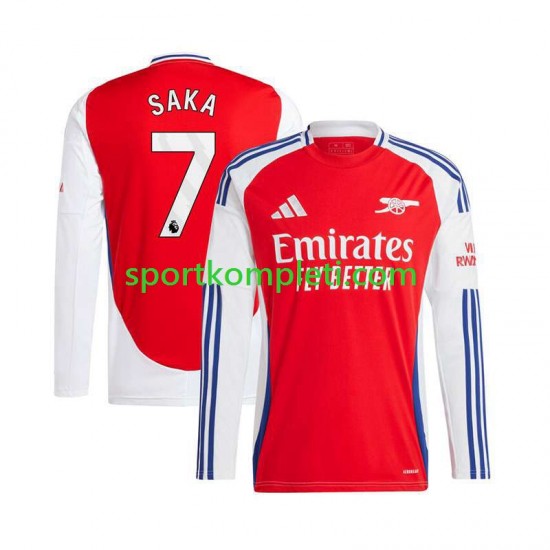 Arsenal Crvena Muškarci Domaći Nogometni Dres Bukayo Saka 7 2024-2025 Dugi Rukavi
