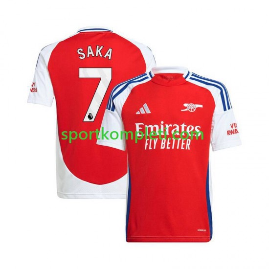 Arsenal Crvena Muškarci Domaći Nogometni Dres Bukayo Saka 7 2024-2025 Kratki Rukavi