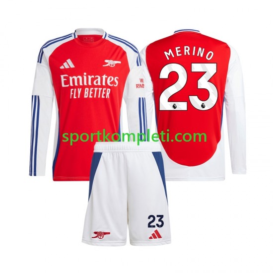 Arsenal Djeca Domaći Nogometni Dres Mikel Merino 23 2024-2025 Dugi Rukavi