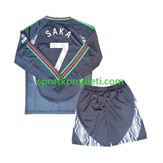 Arsenal Djeca Gostujući Nogometni Dres Saka 7 2024-2025 Dugi Rukavi