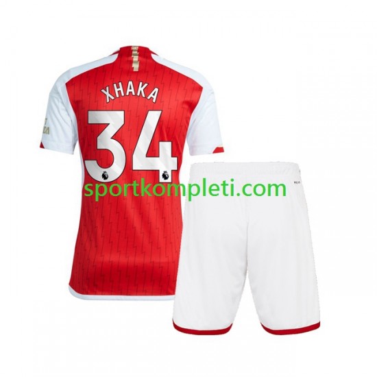 Arsenal Djeca Domaći Nogometni Dres Xhaka 34 2023-2024 Kratki Rukavi